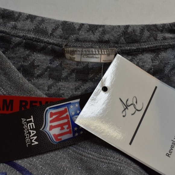 All Sport Couture NFL Womens Denver Broncos Dual Threat Crew Sweatshirt New - Picture 8 of 8